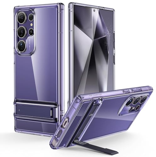 ESR for Samsung Galaxy S24 Ultra Case with Kickstand, Clear Purple | 3 Kickstand Modes, Supports Wireless Charging, Military-Grade Drop Protection, Slim