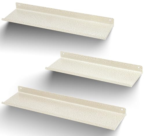 himaly Wandregale 3 Stück, Metall Regal Wand, Badezimmer Regal 30/35/40cm, Schweberegal Wand mit 12KG Starkes Lager, Ausstellungsregale für Wohnzimmer, Küche, Schlafzimmer, Büro
