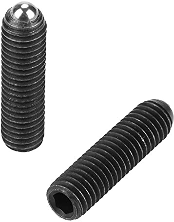 Risegun Set di 10 stantuffi a sfera con filettatura M8, esagonali, in acciaio al carbonio, M8 x 30 mm, grado industriale, adatti per varie applicazioni