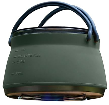 Bouilloire de camping – Bouilloire de camping portable | Bouilloire de camping en silicone | Bouilloire de camping pliable pour le camping en plein air, la randonnée, les voyages