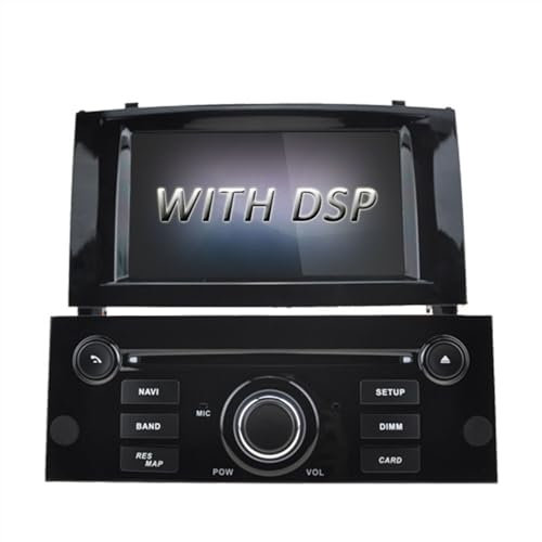 Wivplex LJDA 1 Din Octa Cores Auto Radio Android 10,0 reproductor de DVD del coche, for Peugeot, 407 navegación GPS Audio 4G + 64G estéreo Multimedia DSP Reproductor multimedia de radio(Black (WITH DS
