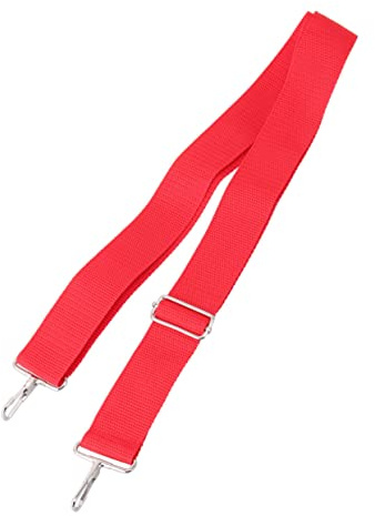 Nylon Trommelgurt mit Metallhaken für Snare Drum Wg02 Rot | Verstellbare Länge, Leicht zu Tragen, für Marsch und Parade, Geeignet für Kinder und Bougarabou