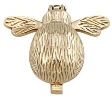 Fenzo Brass Bumble Bee Door Knocker, Vintage Antique Solid Brass Front Door Knocker, Adds Touch of Country Style Charm & Elegance, Traditional Home Accessories, Matching Fixing Screws