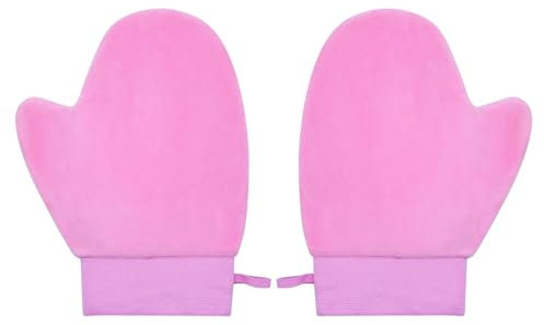 2 Stück Selbstbräuner Handschuh, Selbstbräuner Rücken Applikator, Lotions Streifenfreie Bräune für Lotions Sonnenschutzlotion Bräunungshandschuh Handschuh zum Sonnenbaden