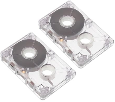 Holibanna 2 pièces Cassette Audio Vierge Compatible Magnétophones Mini Cassettes Enregistrement Clair pour Musique Discours et Apprentissage des Langues