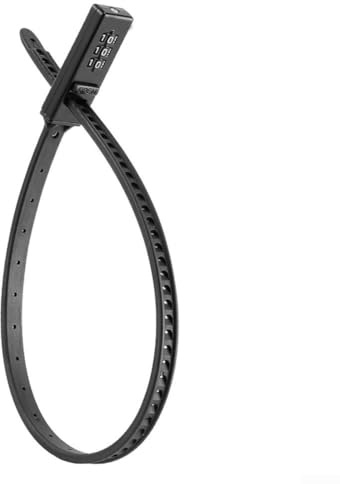 Yuanpgky Adjustable Cable For Bike Lock with 3-Digit Combination for Helmet and Security, Alloy Steel & Nylon Weather-Resistant Design, Compatible with Mountain(black)