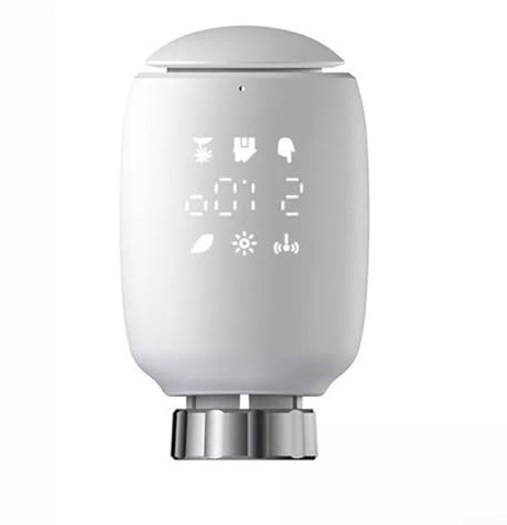 Valvola termostato intelligente per radiatore, valvola per radiatore intelligente per ZigBee, a risparmio energetico, valvole termostatiche per radiatori con display a LED, controllate da app