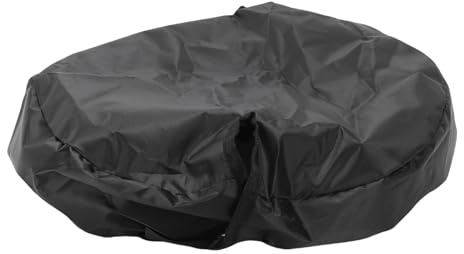 GOWENIC Cubierta de Cubo para Caballos, Alimentador Superior Duradero a Prueba de Agua para Establos y Granjas, Suministros de Alimentación para Caballos Negros, 17x14 Pulgadas