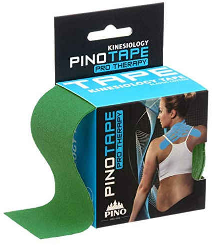 Pinotape Pro Therapy ® - Das Original - Kinesiologie Baumwolle Tape verschiedene Farben und Designs 5 cm x 5 m, besonders hautfreundlich - Physio-Tape (Grün)