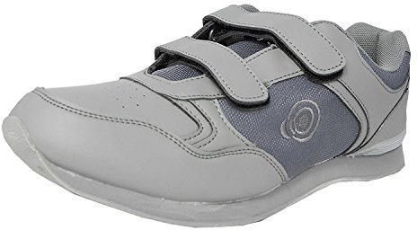 Dek Mens Drive Trainer Style Touch Fastening Bowling Shoes Grey 10 UK