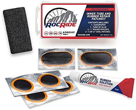 RocRide 8 PC Bike Inner Tube Patch Kit. Bicycle Tire Repair Kit, 2 Pack.