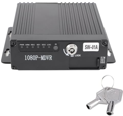 Car Mobile DVR, Mini Real Time Car Mobile DVR SD 4CH Eingang Video/Audio Recorder mit Fernbedienung