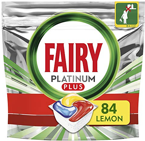 Fairy Platinum PLUS - Spülmaschinentabs All-In-One 84 Stück Kapseln Zitrone Geschirrspültabs, Geschirrspülmittel Tabs in Sparpack