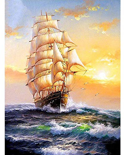 Yingxin34 Puzzle Erwachsene Kinder 1500 Teile Boot in den Wellen Familienspiel anspruchsvoll Kinder Home Entertainment Spielzeug Wohnkultur Geschenke für Freunde Dekompression der Erwachsenen