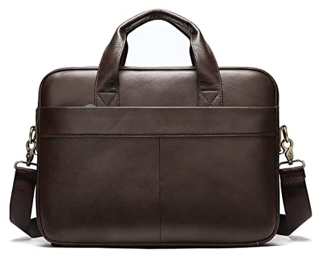 XIXIDIAN 15 '' Leder Laptop Arbeitstasche Office Business Aktenkoffer Messenger Bag for Männer (Color : Brown, Size : 28.5x39.5cm)