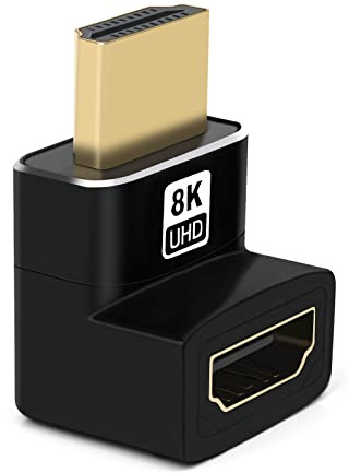 AIYEEN Acoplador HDMI 8K, Ángulo de 90 y 270 Grados Extensor HDMI Conector Macho a Hembra Extensor para HDTV, PC, Monitor