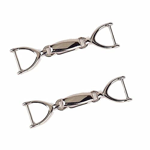 GIVBRO 2 x Knebelknöpfe mit Metallschnalle, Clip-Zubehör für Mäntel, Jacke, Seesack, Kleidung, Nähen, Silber