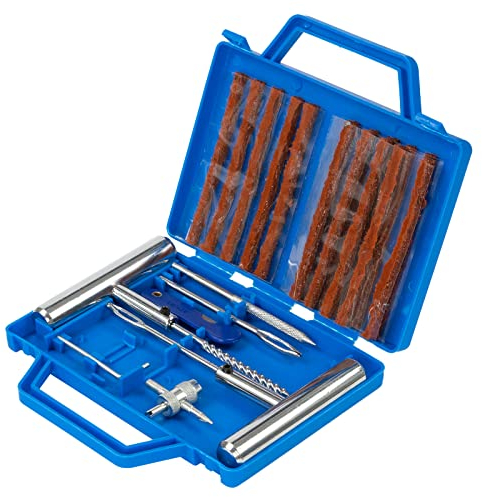 AUTOXBERT 23 TLG Autoreifen Reparatur Set Kfz PKW Reifen Fahrrad flickzeug Pannenset Flicken Satz Schlauchlose Autoreifen Flickzeug kfz pannenset Reifen