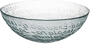 Happy Deko Glasschale Mediterraneo 30 cm | Glas Schale, Müsli Snack Salat Schüssel (7585)