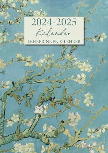Lehrerkalender: A4 Lehrerplaner für Lehrerinnen und Lehrer - 1 Doppelseite pro Woche - Notenlisten - Van Goghs Lerngalerie