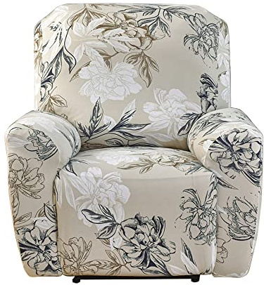 Meigeh Sesselschoner Recliner Bezüge Relaxsessel Bezüge Sesselbezüge 4 Stück Liegeschutz Sessel Stuhlbezüge Husse für Relaxsessel Duftender Blütenschatten