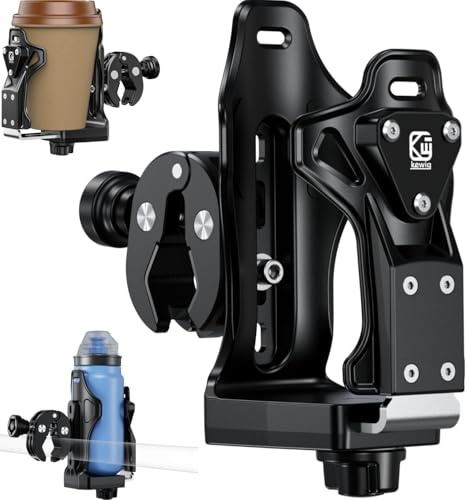 Kewig Anti-Diebstahl-Motorrad-Getränkehalter, extra groß, verstellbare Größe, Fahrrad-Wasserflaschenhalter für Flaschen mit 5-9,1 cm Durchmesser, Motorrad-Getränkehalter für Kinderwagen, Moto,