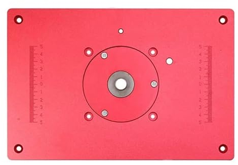 NURII Fresadora eléctrica de Madera, Placa abatible, Mesa guía, enrutador de Aluminio, Placa de inserción de Mesa, 85x85mm for Trabajo