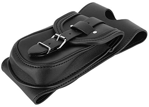 Bolsa de Cuero de la Almohadilla del Panel de la Cubierta del Tanque de Gasolina de la PU de la Motocicleta con el Accesorio de la Bolsa para la Moto (BLACK)