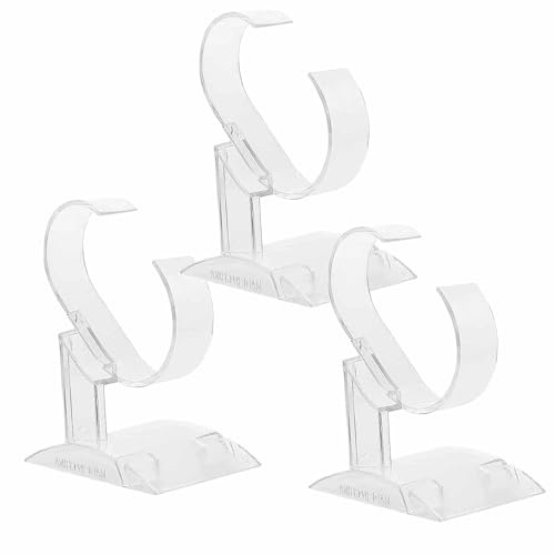 RSYHVG 2 Stück transparente Acryl-Uhrenständer für Herren, Kristall-Halter, Schmuck, Armband, Halter, Büro, Handgelenk