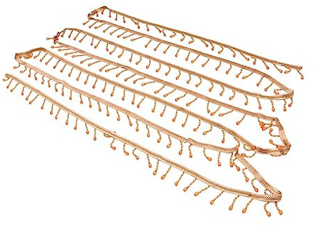 Hohopeti Geflochtene Perlen Hängen Quaste Fransen Trimmen Applique Stoff Vorhang Diy Bastelmaterial Möbel Dekoration