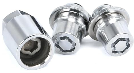 JJRFVBGT Écrous de Voiture Roue Compatible avec Toyota pour Tacoma pour Venza pour Yaris Écrous De Roue Antivol M12x 1,5 0027600900 PT27648100 4 Écrous + 1 Clé 33 Mm