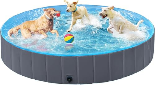 Pourbibi da Bagno per Cani, Piscina per Bambini, Lavandino Pieghevole per Animali Domestici con Antiscivolo in PVC Ecologico Resistente all'Usura