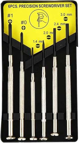 6 in 1 Mini Präzisionsschraubendreher Set für Uhr- und Brillenreparatur, Feinmechaniker Werkzeug mit Aufbewahrungsbox
