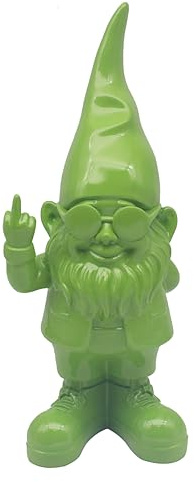 Lesser & Pavey Gnomes Home Decor Figurines & Ornaments For Home & Office | Decorative Home Accessories Statues For Indoor & Outdoor | Lovely Gifts for Women & Men Swearing Green 42 Cm