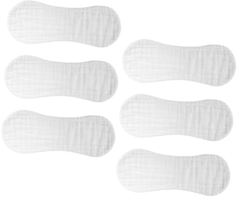 Hohopeti 6pcs Muslin Burp Cloths Cotton Wash Cloths for Newborns Soft Breathable Diapers Versatile Use as Bibs Reusable Pee Pads for Boys