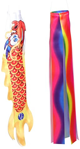Toyvian Portable Dragon Shape Windsock Outdoor Garden Decor Ribbon Hanging Adorns Durable Lightweight for Patio Festival Decoration
