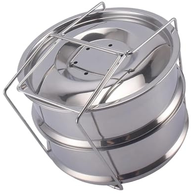 SHENJMAI Cestello a vapore in acciaio inox padelle impilabili per vaporiera in acciaio inox, set di pentole per cottura a vapore per lasagne, cuocere verdure, riscaldare vari piatti e carne