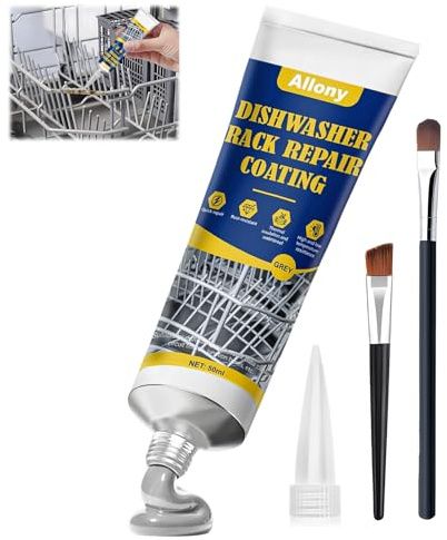 Spülmaschinenkorb Rost Reparatur, 50ML Grau Flüssiggummi, Rostschutz | Geschirrspüler Korb Reparatur Gummi, Geschirrspüler Zubehör, Oxidationsbehandlung, Reparaturkorb für geschirrspülers