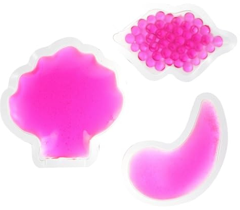 MAGICLULU -Pack Wärme Kälte Pads aus PVC Lippenform für Gesichtspflege Hilft bei Dunklen Augenringen und Hauttoxinen 3 Stück