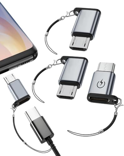 USB C auf Micro USB Adapter 3-Pack, Usb c Buchse Micro Usb, Adapter Usbc auf Micro USB für Kopfhörer externe Festplatten, Tastaturen oder M