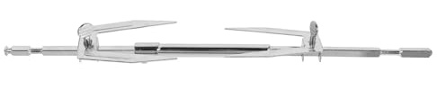 Toyvian Brochette pour Poulet Rôti Réglable en Acier Inoxydable, Fourchette à Barbecue Démontable pour Cuisson Uniforme, Accessoire la Cuisine Barbecue Maison Compatible Four et