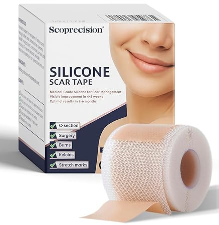 Silicone Scar Tape 4cm x 1.5m Roll | Medical-Grade, Cut-to-Size, Breathable | Breatable Material