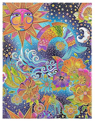 Celestial Magic (Whimsical Creations) Ultra Lined Hardback Journal (Wrap Closure): Hardcover mit Klappumschlag