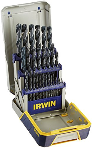 IRWIN Tools Black Oxide Metal Index Drill Bit Set with Case, 29-Piece (3018004)