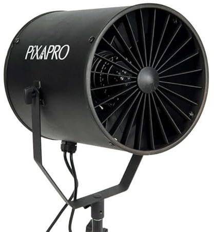 Pixapro 26.5cm Studio Wind Machine With 5/8 Spigot Mount Photography Lighting Video Studio Camera Photoshoot Portable Filming Photo Accessories Without Stand