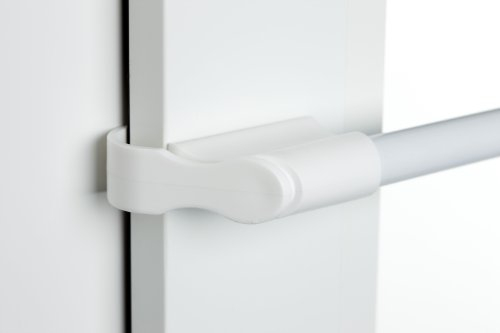 cg-Sonnenschutz Klemmstange weiß Ø 10/12mm 75-125cm für Fenster für Scheibengardinen, Spannvitrage, Vitragestange für Fenster