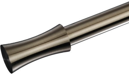 Liedeco Endstück, Endkappe Nizza für Gardinenstangen France ø 20 mm | 1 Stück | Edelstahl-Optik