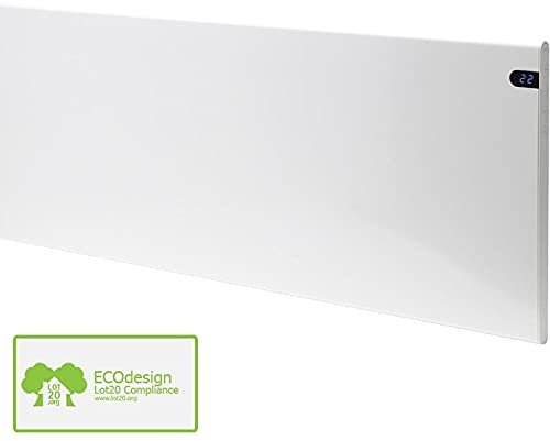 ADAX Neo Wall Mounted Electric Panel Heater With Timer, Thermostat. Modern, With Temperature Display. Convector Radiator. LOT 20 / ErP Compliant, Made In Europe, 2000W, White