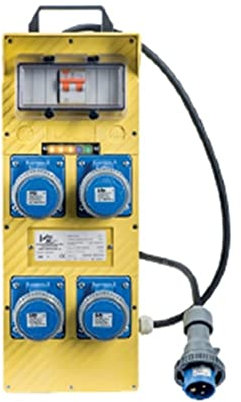 Quadro elettrico 4 PRESE 220V 16A VB serie 220-4-T portatile da cantiere vetroresina CE dichiarazione di conformità UE