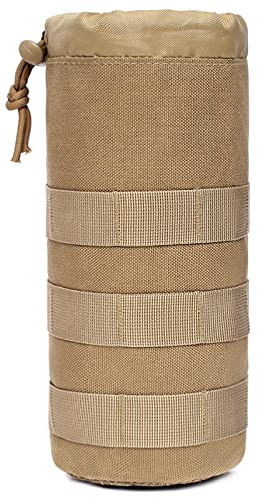 TRIWONDER Molle Wasserflaschenhalter, Taktische Flaschentasche aus 1000D Nylon, Trinkflaschenhalter mit Meshboden für Wandern, Camping, Trekking, Fahrrad und Outdoor